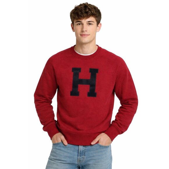Tommy Hilfiger’s Other - 🎓 Tommy Hilfiger Big H Collegiate Crew Neck Sweater Burgundy S 🎓